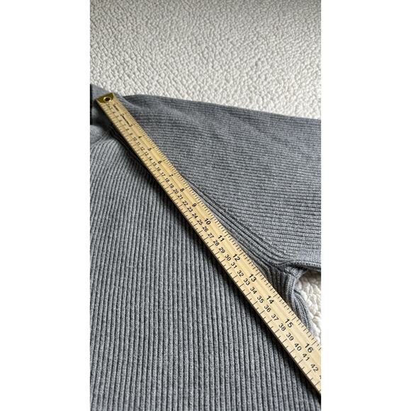 J.CREW Women’s Grey Cardigan Sweater 3X Cotton Knit Long sleeve Button front - Picture 5 of 9